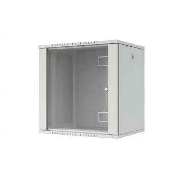 LANVIEW RWF12U45WH Quick Assembly Flat Pack 19 6U sieninis tinklo spintos korpusas (juodas, grūdinto stiklo durys)