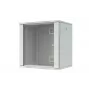 LANVIEW RWF12U45WH Quick Assembly Flat Pack 19 6U sieninis tinklo spintos korpusas (juodas, grūdinto stiklo durys)