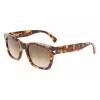 LANVIN LNV620S-213 Vyriški kvadratiniai acetatiniai akiniai nuo saulės Havana Brown Gradient 52mm