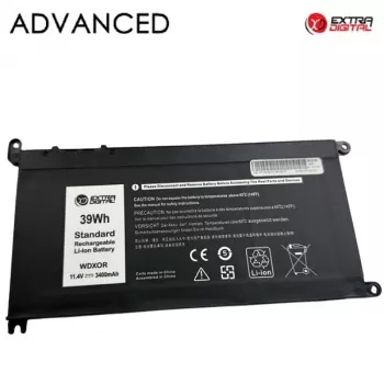 Nešiojamojo kompiuterio baterija DELL WDX0R, 3400mAh, Extra Digital Advanced