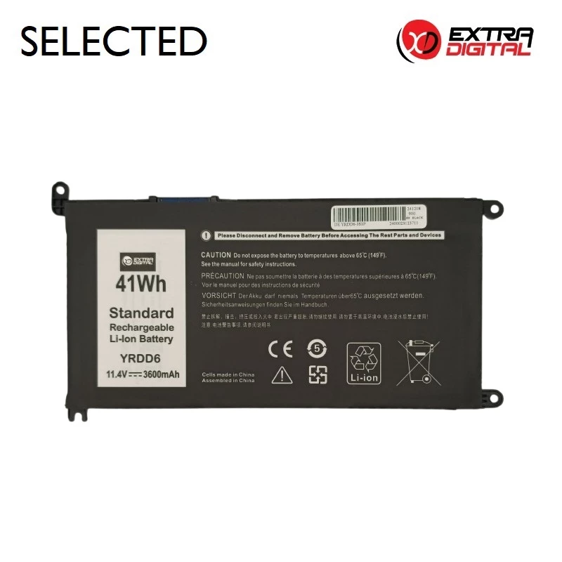 Nešiojamojo kompiuterio baterija DELL YRDD6, 3600mAh, Extra Digital Selected