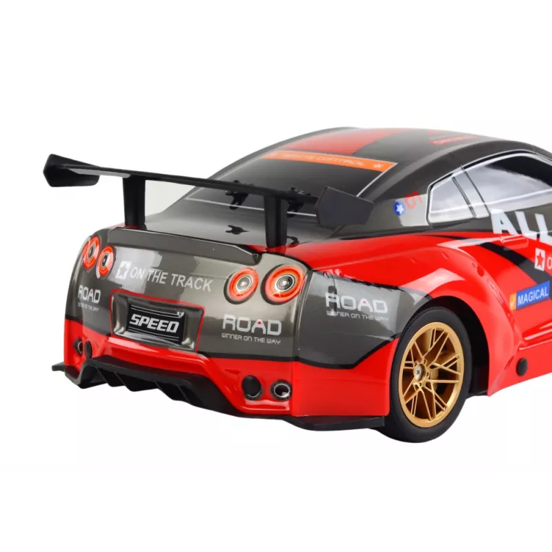 Didelis nuotoliniu būdu valdomas sportinis automobilis 1:10 raudonas Lean Toys