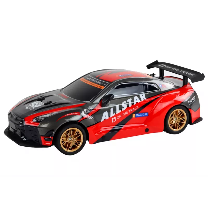 Didelis nuotoliniu būdu valdomas sportinis automobilis 1:10 raudonas Lean Toys