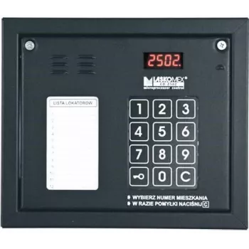 Laskomex CP-2502NR Juodas garso skydelis su mini nuomininkų sąrašu ir RFID raktų skaitytuvu