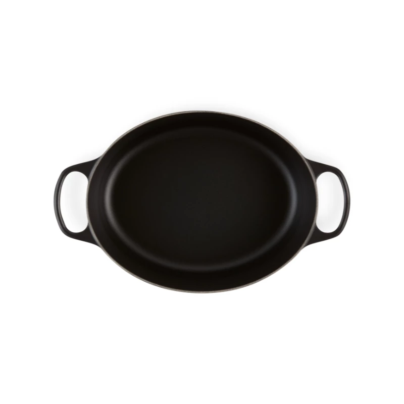 Le Creuset Signature ovalus kepimo indas 31 cm juodas emaliuotas ketus (4.7L)