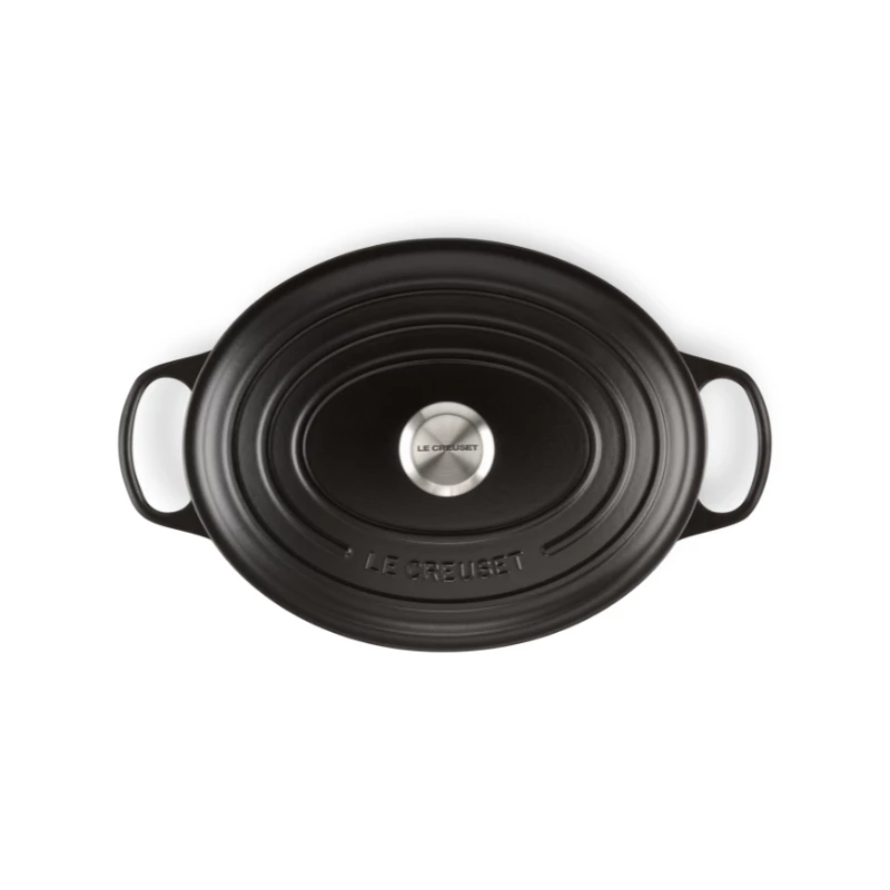 Le Creuset Signature ovalus kepimo indas 31 cm juodas emaliuotas ketus (4.7L)