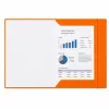 LEAN kartoninis aplankas su elastine juostele, lakuotas, A4, 300 g/m², oranžinis