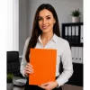 LEAN kartoninis aplankas su elastine juostele, lakuotas, A4, 300 g/m², oranžinis