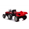 LEAN CARS 24V elektrinis traktorius HC-306 raudonas su priekaba