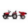 LEAN CARS 24V elektrinis traktorius HC-306 raudonas su priekaba