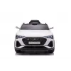 LEAN CARS Audi E-Tron elektrinis automobilis vaikams baltas QLS-6688 su LED žibintais ir MP3 grotuvu