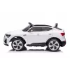 LEAN CARS Audi E-Tron elektrinis automobilis vaikams baltas QLS-6688 su LED žibintais ir MP3 grotuvu