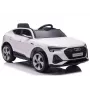 LEAN CARS Audi E-Tron elektrinis automobilis vaikams baltas QLS-6688 su LED žibintais ir MP3 grotuvu