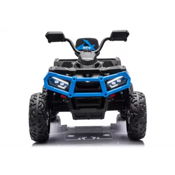 LEAN CARS Battery-Operated Quad ATV 6 Wheels With Trailer JC606 24V 4x4 Blue