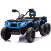 LEAN CARS Battery-Operated Quad ATV 6 Wheels With Trailer JC606 24V 4x4 Blue