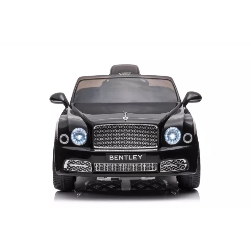 LEAN CARS Bentley Mulsanne elektrinis automobilis vaikams su akumuliatoriumi, 12V, blizgiai juodas, nuotolinio valdymo pultas, MP3, LED žibintai, EVA ratai, 3-6 metams, max 30 kg