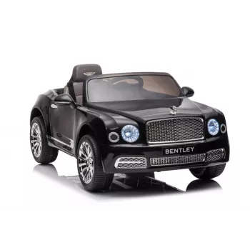 LEAN CARS Bentley Mulsanne elektrinis automobilis vaikams su akumuliatoriumi, 12V, blizgiai juodas, nuotolinio valdymo pultas, MP3, LED žibintai, EVA ratai, 3-6 metams, max 30 kg