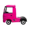 LEAN CARS Battery-Powered Car Mercedes Actros Truck Pink 4x4 with MP3 LED Pilot