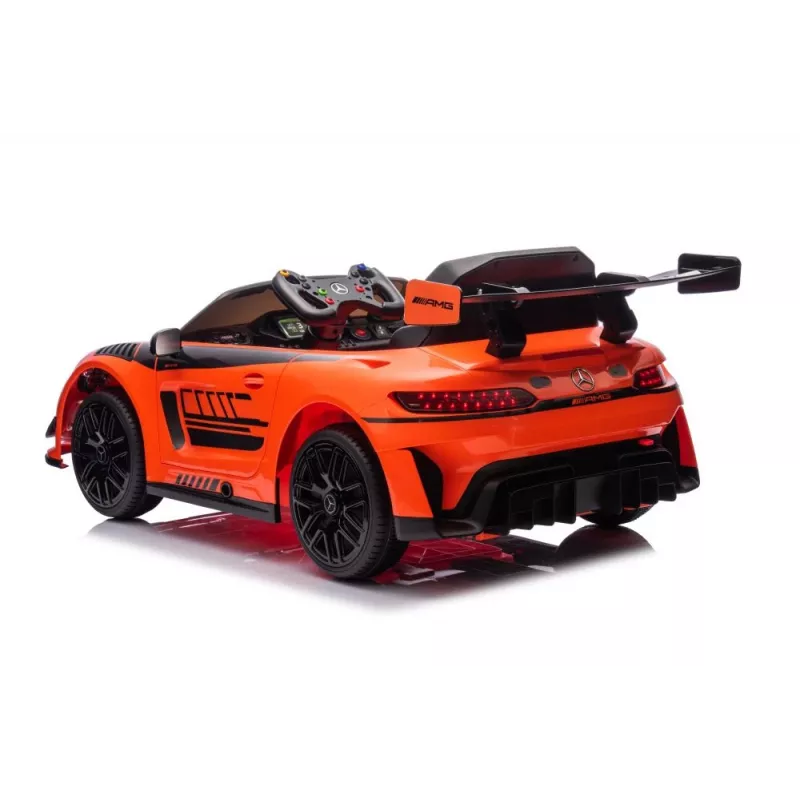 LEAN CARS baterijomis varomas automobilis Mercedes AMG GT3 oranžinis