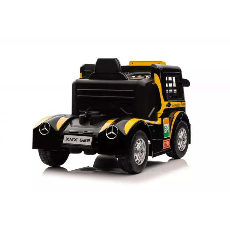 LEAN CARS Battery-Powered Truck Mercedes XMX622 Yellow LED Lights