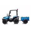 LEAN CARS Battery Tractor BLT-206 Blue 12V važiuojamas traktorius su priekaba ir nuotolinio valdymo pulteliu