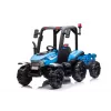 LEAN CARS Battery Tractor BLT-206 Blue 12V važiuojamas traktorius su priekaba ir nuotolinio valdymo pulteliu