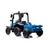 LEAN CARS Battery Tractor BLT-206 Blue 12V važiuojamas traktorius su priekaba ir nuotolinio valdymo pulteliu