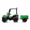 LEAN CARS akumuliatorinis traktorius BLT-206 žalias su nuimama priekaba, 12V važinėjamas vaikams 3-8 metų, 2x45W, EVA ratai, nuotolinis valdymas