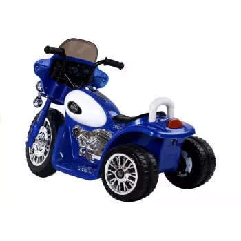 LEAN CARS Blue Electric Ride On Motorcycle JT568 Police for Children LED