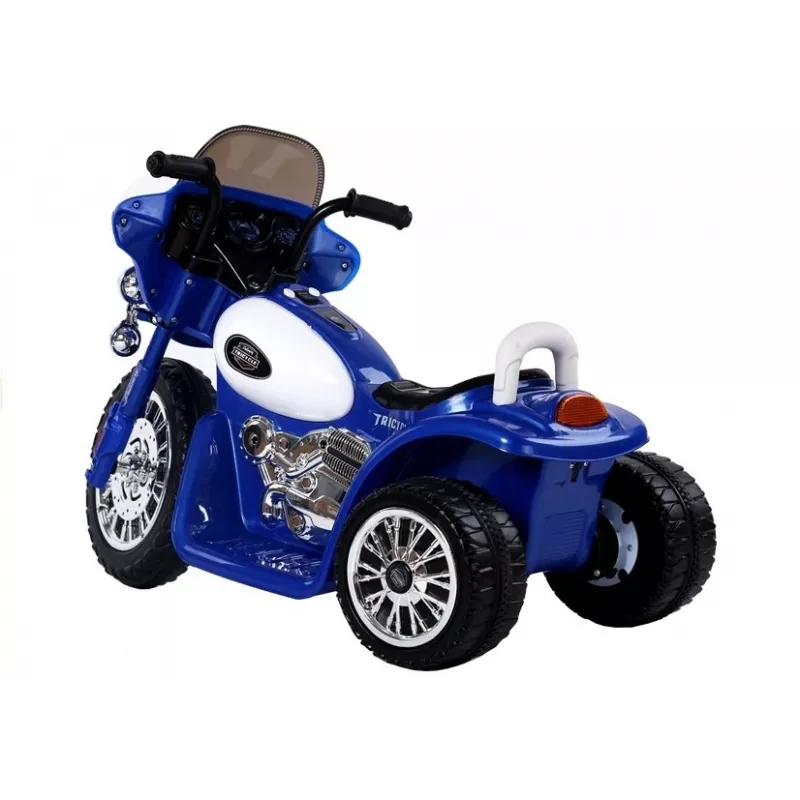 LEAN CARS Blue Electric Ride On Motorcycle JT568 Police for Children LED