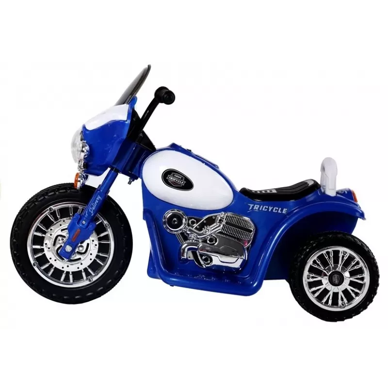 LEAN CARS Blue Electric Ride On Motorcycle JT568 Police for Children LED