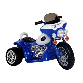 LEAN CARS Blue Electric Ride On Motorcycle JT568 Police for Children LED