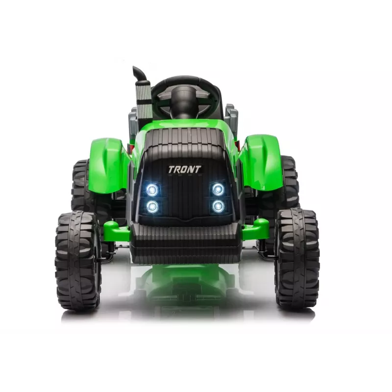 LEAN CARS CH9959B akumuliatorinis traktorius su priekaba šviesiai žalias 24V