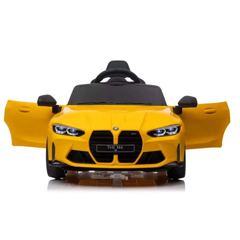 LEAN CARS elektrinis vaikiškas automobilis BMW M4 geltonas