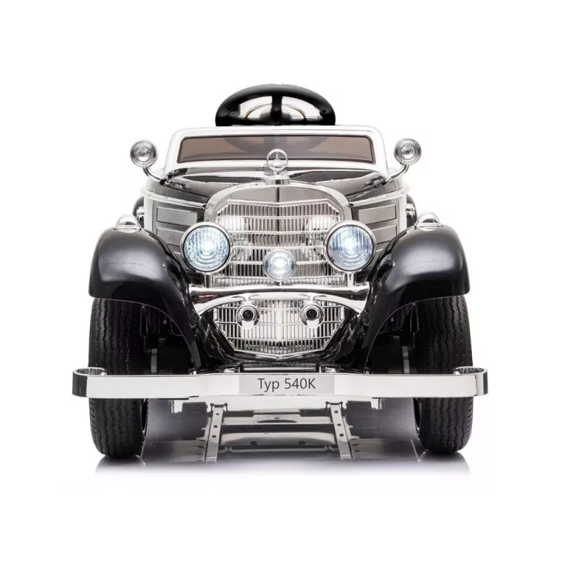 LEAN CARS elektrinis vaikiškas automobilis Mercedes 540K Classic Premium LED šviesos MP3 juodas