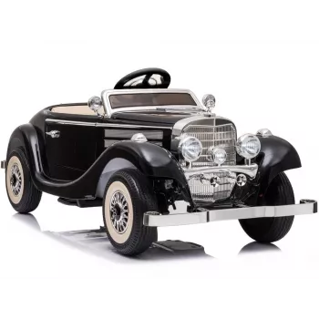 LEAN CARS elektrinis vaikiškas automobilis Mercedes 540K Classic Premium LED šviesos MP3 juodas