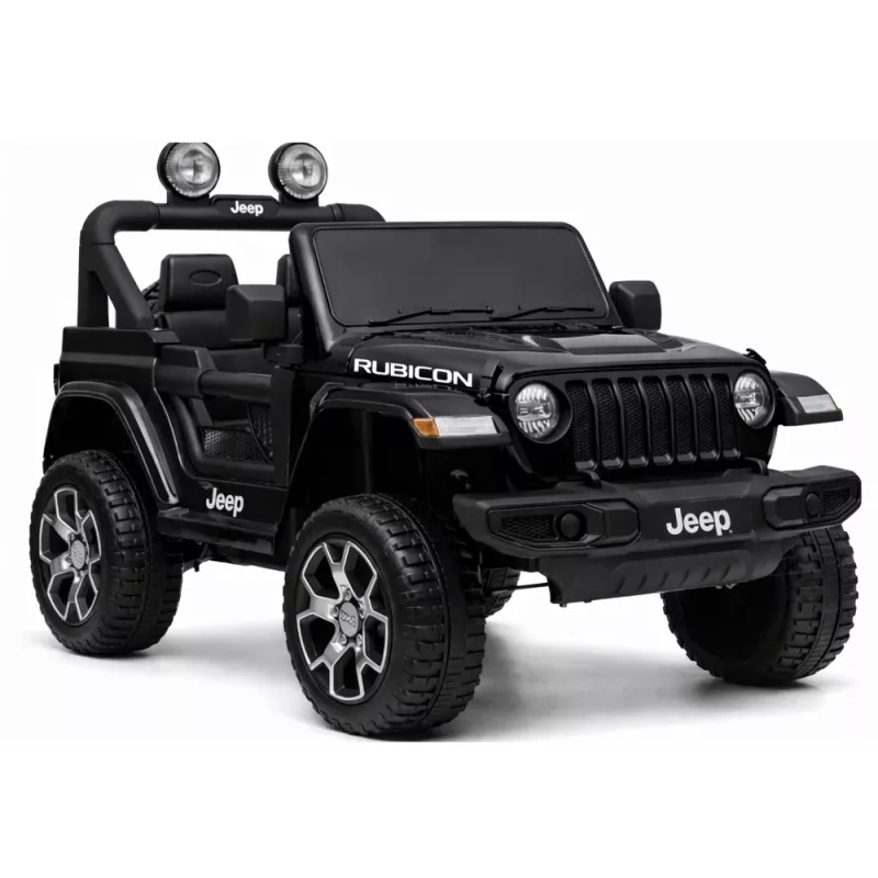 LEAN CARS Electric Ride On Jeep Rubicon 4x4 Black