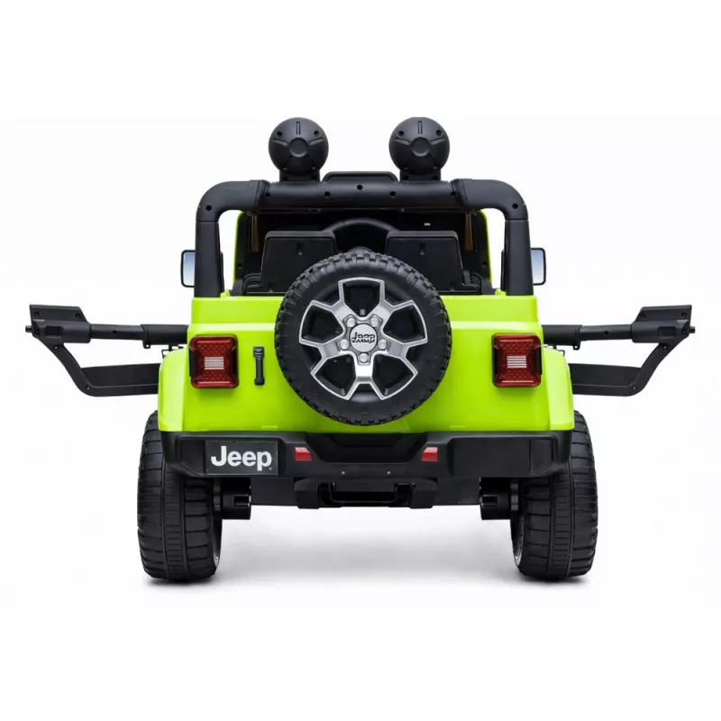 LEAN CARS Electric Ride On Jeep Rubicon 4x4 Green