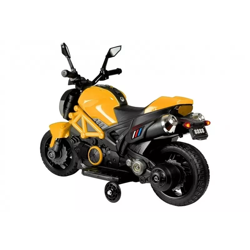 LEAN CARS Electric Ride On Motorbike GTM1188 Yellow LED Light