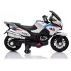 LEAN CARS Electric Ride-On Motorbike XMX609 White with MP3 and LED Lights