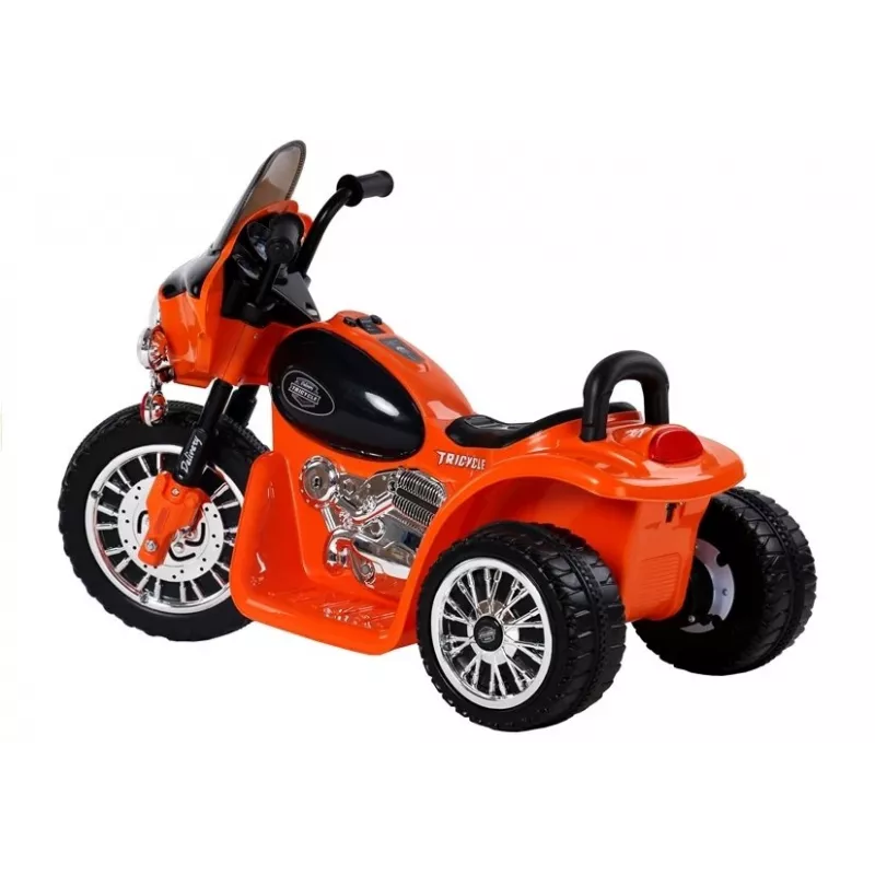 LEAN CARS Electric Ride On Motorcycle JT568 Police Orange LED