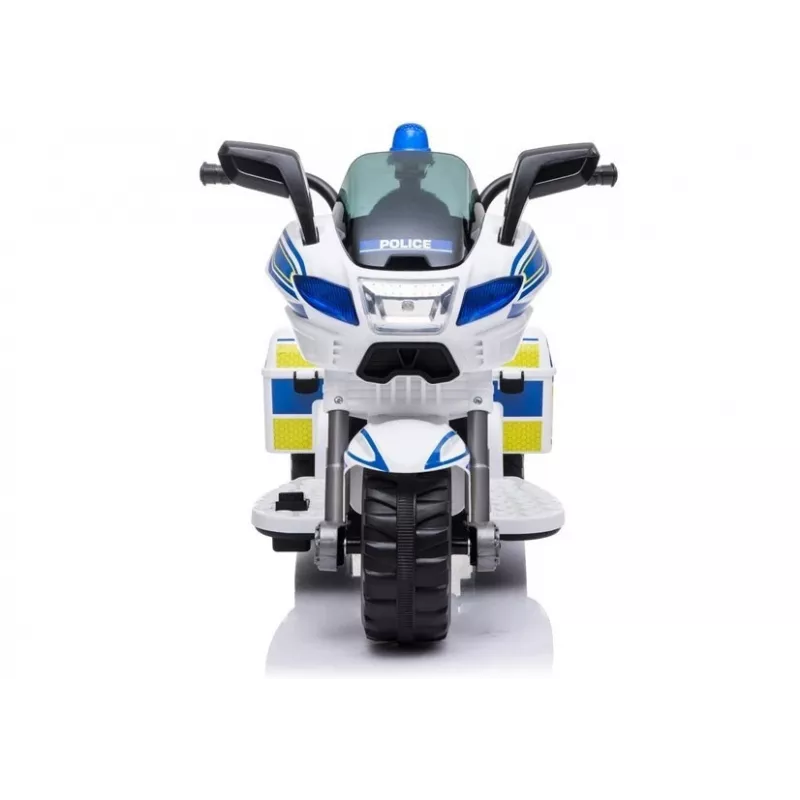 LEAN CARS Electric Ride-On Police Motorbike TR1912 White