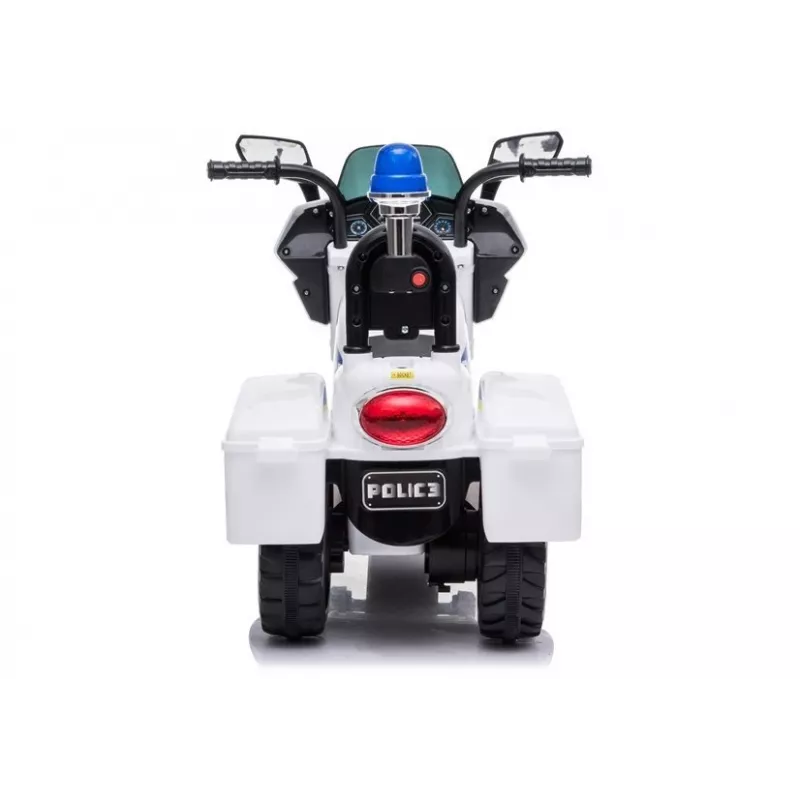 LEAN CARS Electric Ride-On Police Motorbike TR1912 White