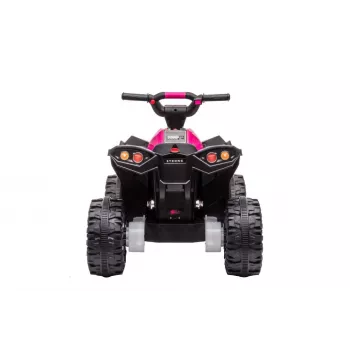 LEAN CARS elektrinis keturratis HL568 rožinis – 12V 2x30W vaikų ATV su muzika, LED lemputėmis, 30 kg talpa