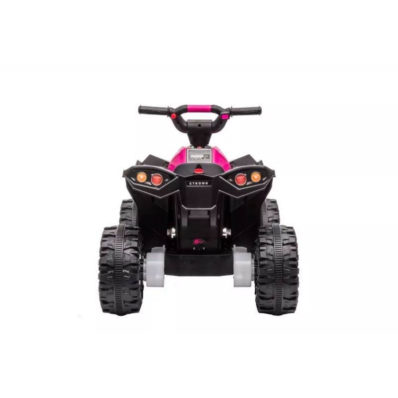 LEAN CARS elektrinis keturratis HL568 rožinis – 12V 2x30W vaikų ATV su muzika, LED lemputėmis, 30 kg talpa