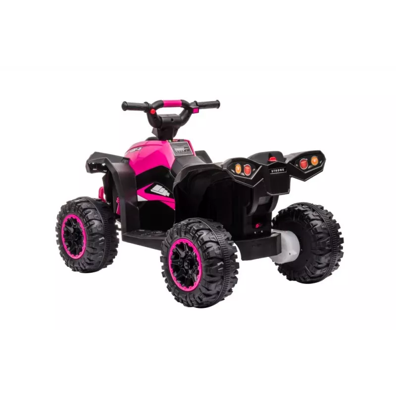 LEAN CARS elektrinis keturratis HL568 rožinis – 12V 2x30W vaikų ATV su muzika, LED lemputėmis, 30 kg talpa