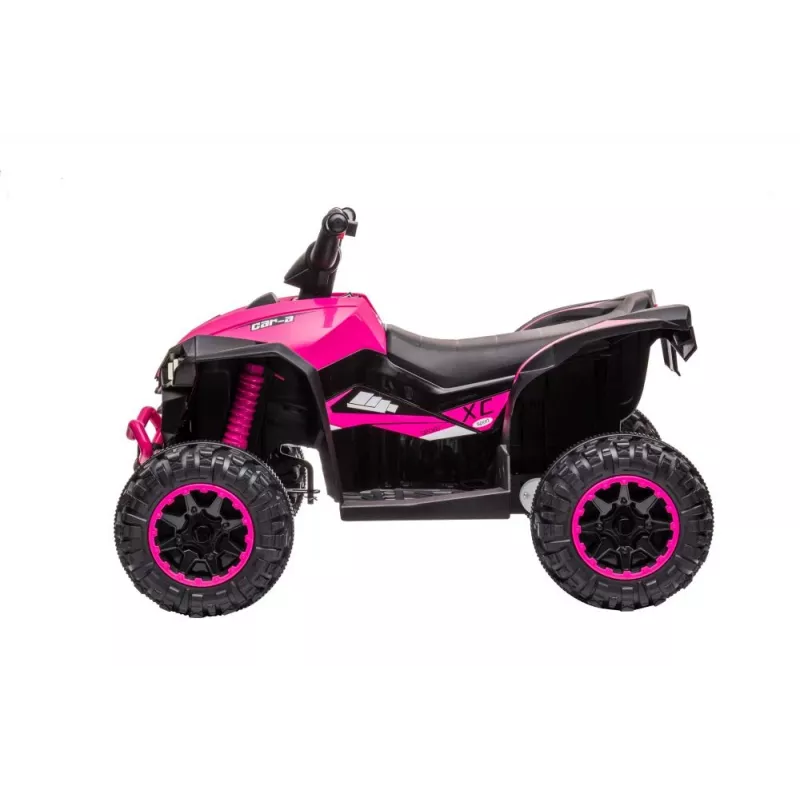 LEAN CARS elektrinis keturratis HL568 rožinis – 12V 2x30W vaikų ATV su muzika, LED lemputėmis, 30 kg talpa
