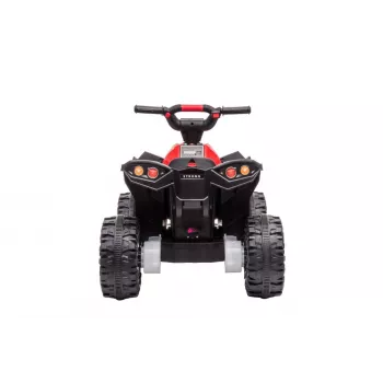 LEAN CARS elektrinis keturratis HL568 raudonas 6V baterija vaikams ATV su LED šviesomis ir muzika