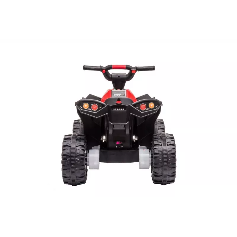 LEAN CARS elektrinis keturratis HL568 raudonas 6V baterija vaikams ATV su LED šviesomis ir muzika