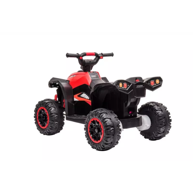 LEAN CARS elektrinis keturratis HL568 raudonas 6V baterija vaikams ATV su LED šviesomis ir muzika